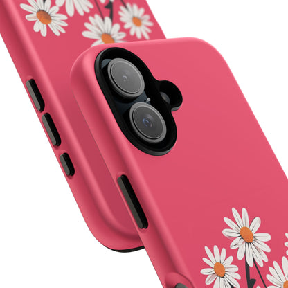 Daisy Flower Phone Case - Vibrant Pink Daisy Design