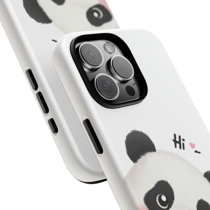 "Hi Cute Panda" Phone Case for iPhone, Samsung Galaxy, and Google Pixel devices