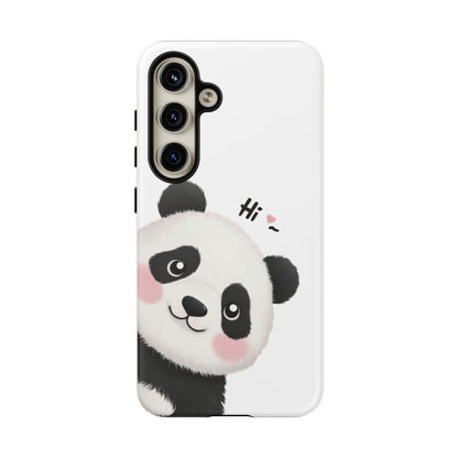 "Hi Cute Panda" Phone Case for iPhone, Samsung Galaxy, and Google Pixel devices