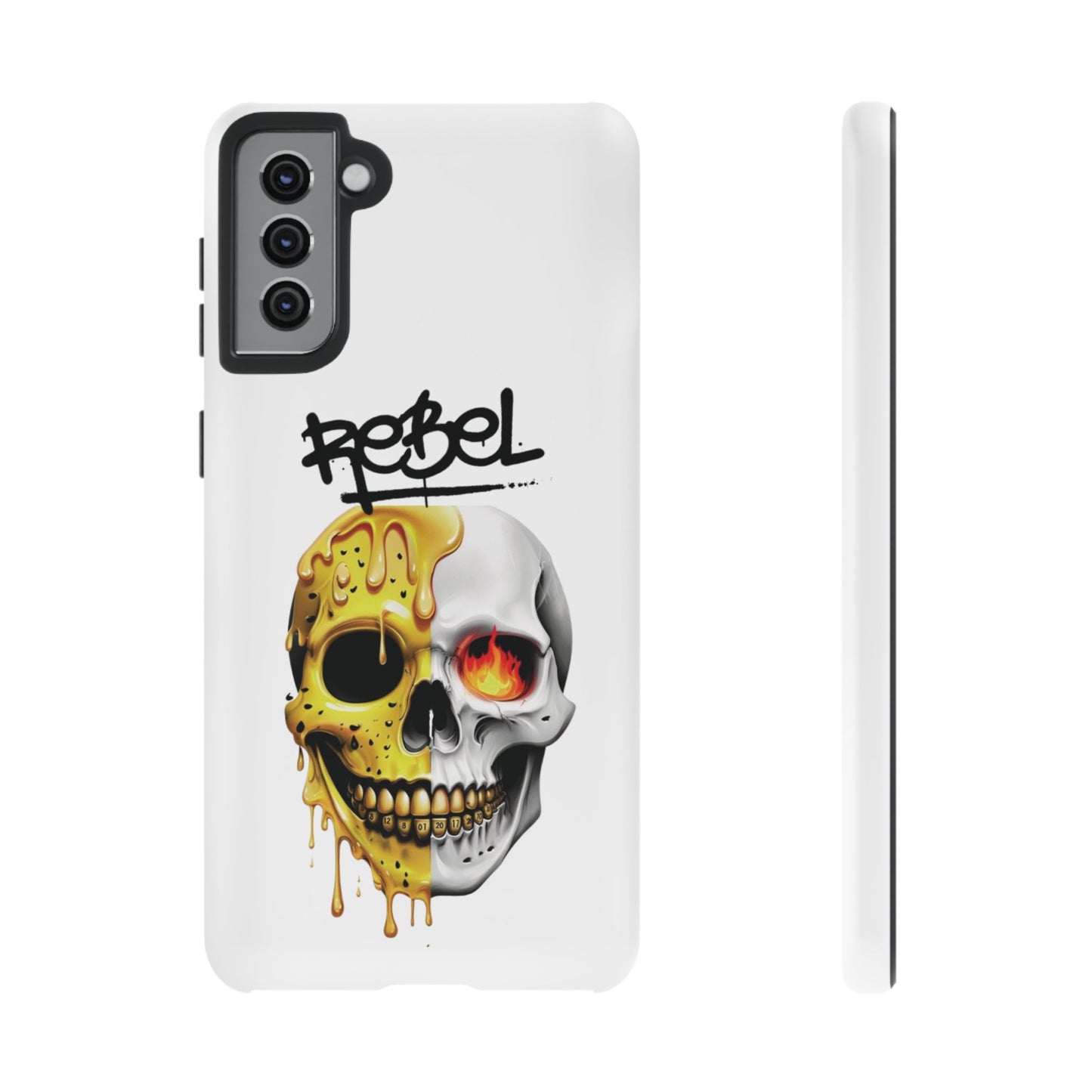 Rebel Skull Phone Case - White