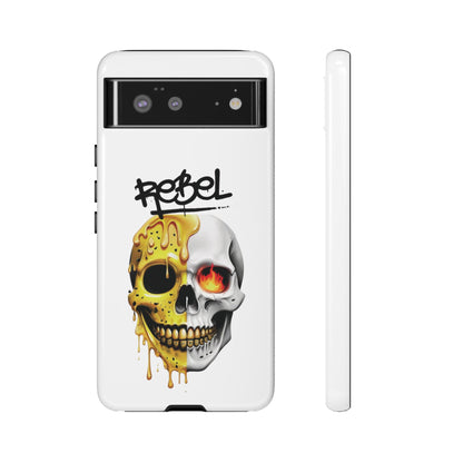 Rebel Skull Phone Case - White