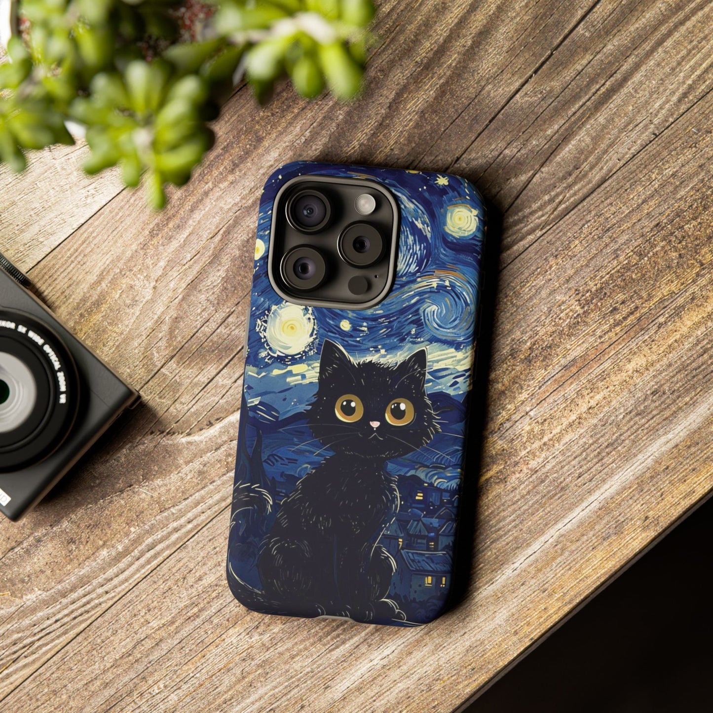 Cat under the stars, cute phone cases, Extra durable, Tough Cases, Pick your size