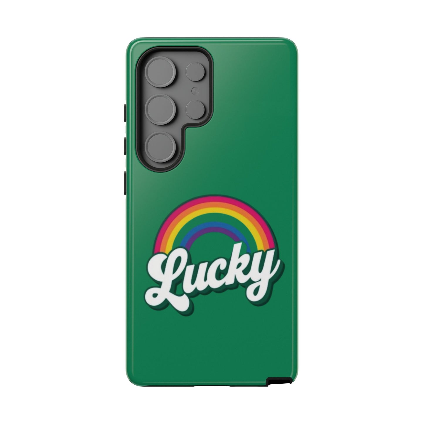 Lucky Rainbow Tough Phone Cases, iPhone, Samsung Galaxy, Google Pixel, Choose any phone model