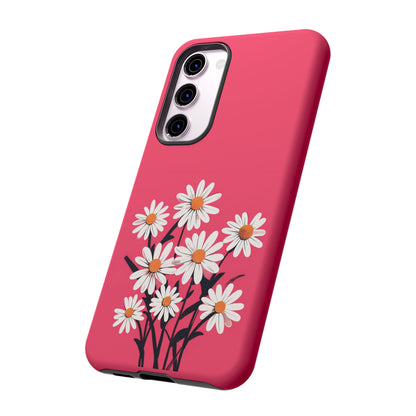 Daisy Flower Phone Case - Vibrant Pink Daisy Design