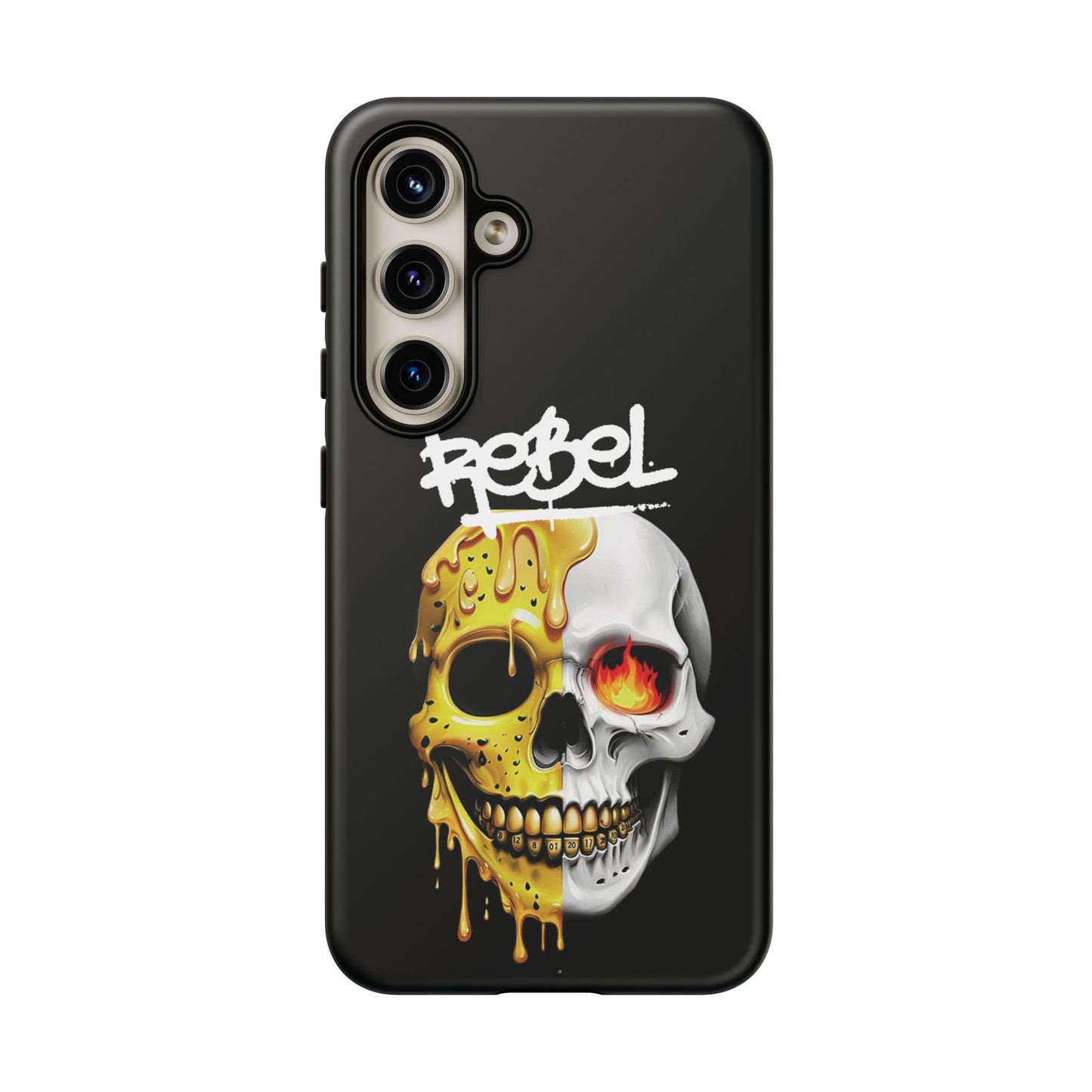 Rebel Skull Phone Case - Black