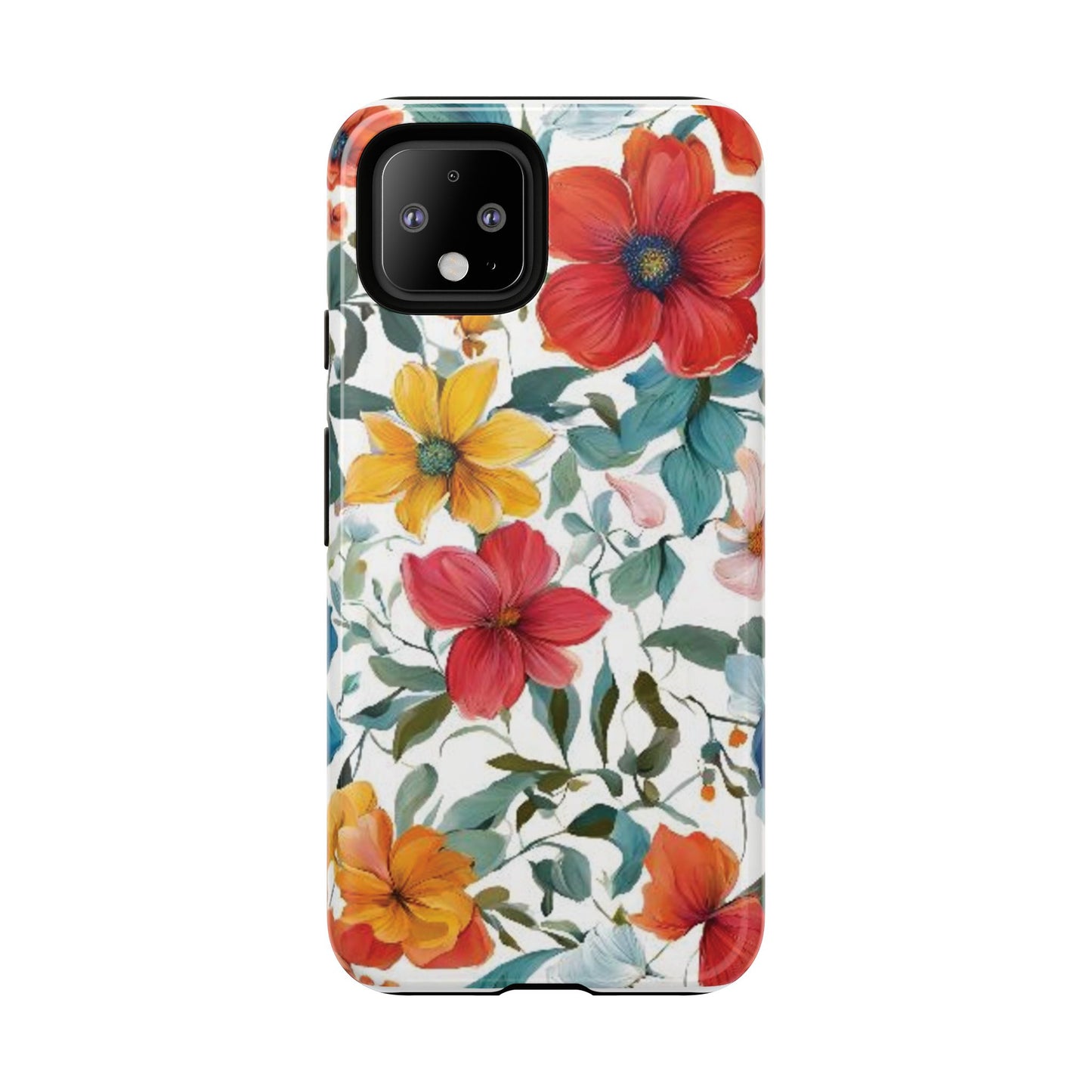 Floral Phone Cases for  iPhone, Samsung Galaxy, and Google Pixel devices - Double layers for extra durability and protection