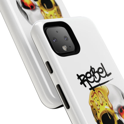 Rebel Skull Phone Case - White