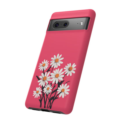 Daisy Flower Phone Case - Vibrant Pink Daisy Design