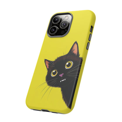 'Cute Cat' Yellow Phone Case