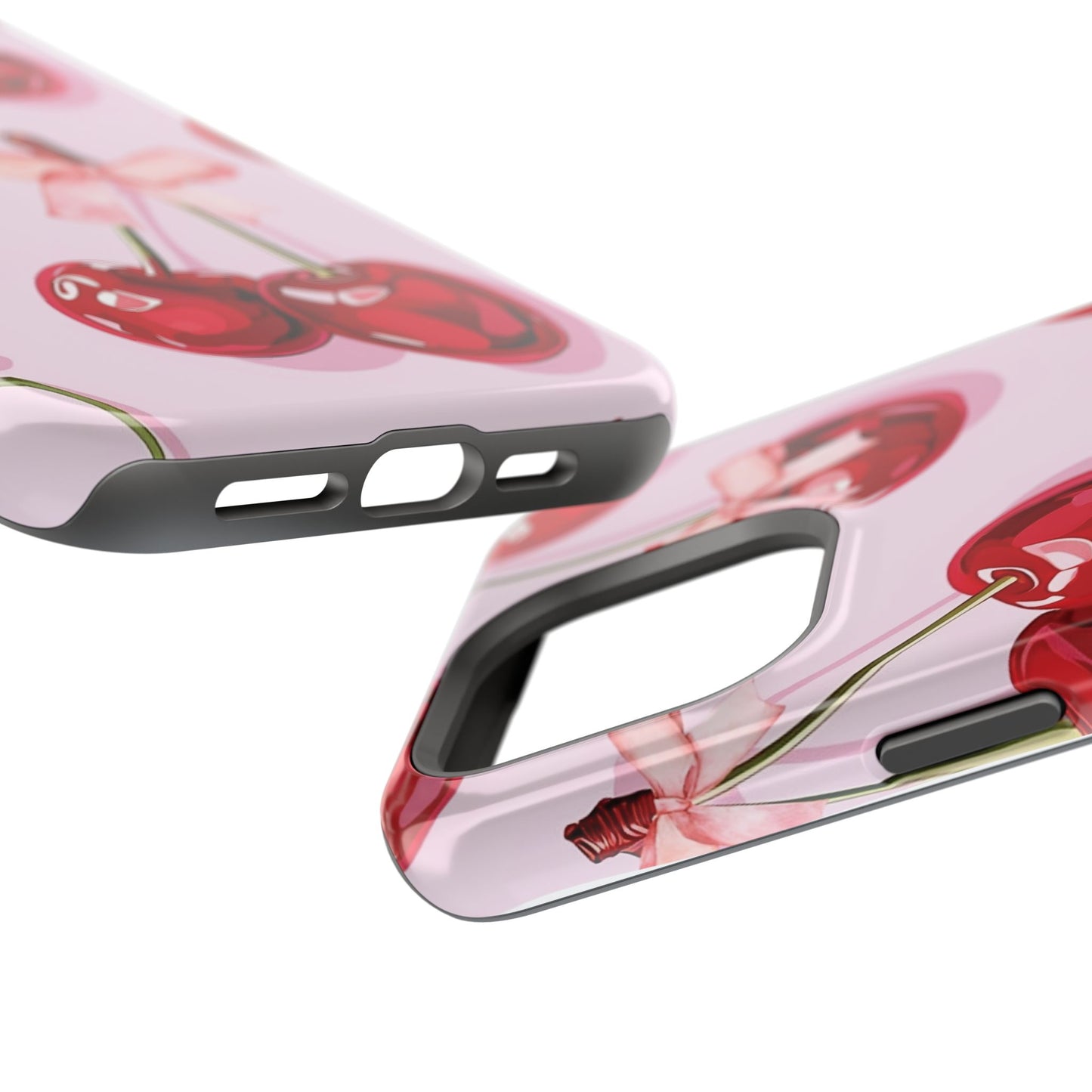 Cherry Ribbon Magnetic iPhone Caes - Durable, flexible, impact-resistant