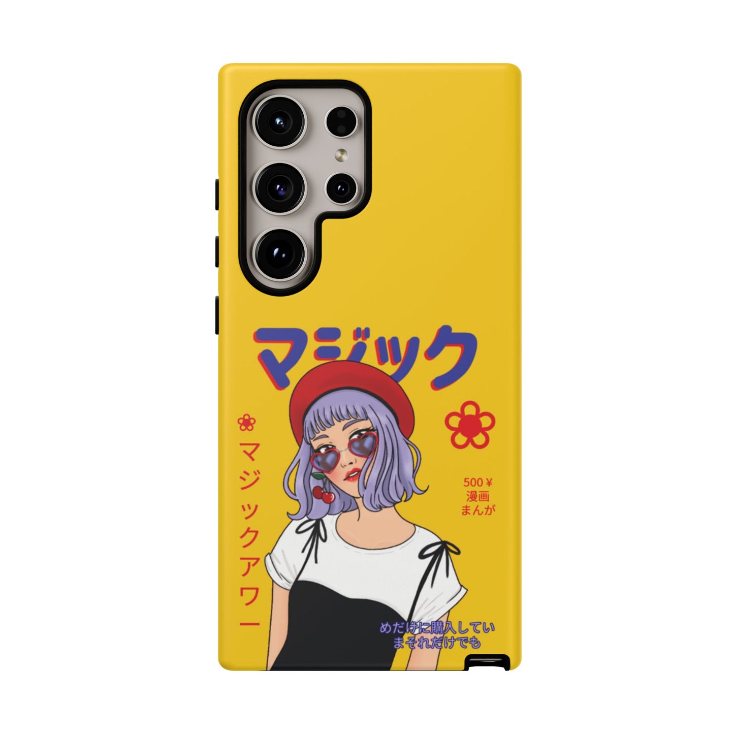 "Anime Cool Girl" Yellow Phone Cases – Bold, Stylish & Made for Any Phone! 💛✨ Pick Your Perfect Fit! -  iPhone, Samsung Galaxy, and Google Pixel