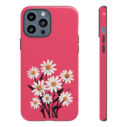 Daisy Flower Phone Case - Vibrant Pink Daisy Design