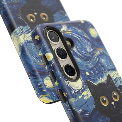 Cat under the stars, cute phone cases, Extra durable, Tough Cases, Pick your size