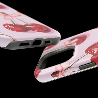 Cherry Ribbon Magnetic iPhone Caes - Durable, flexible, impact-resistant