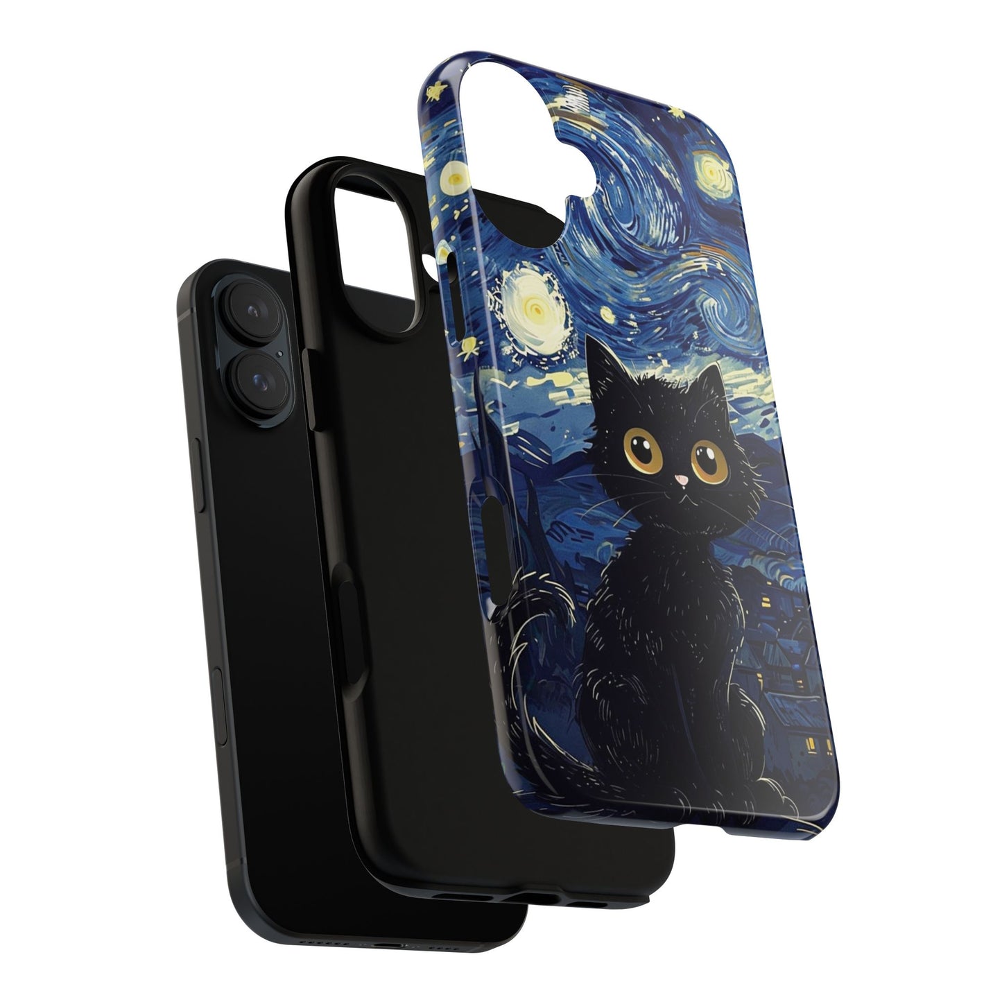 Cat under the stars, cute phone cases, Extra durable, Tough Cases, Pick your size