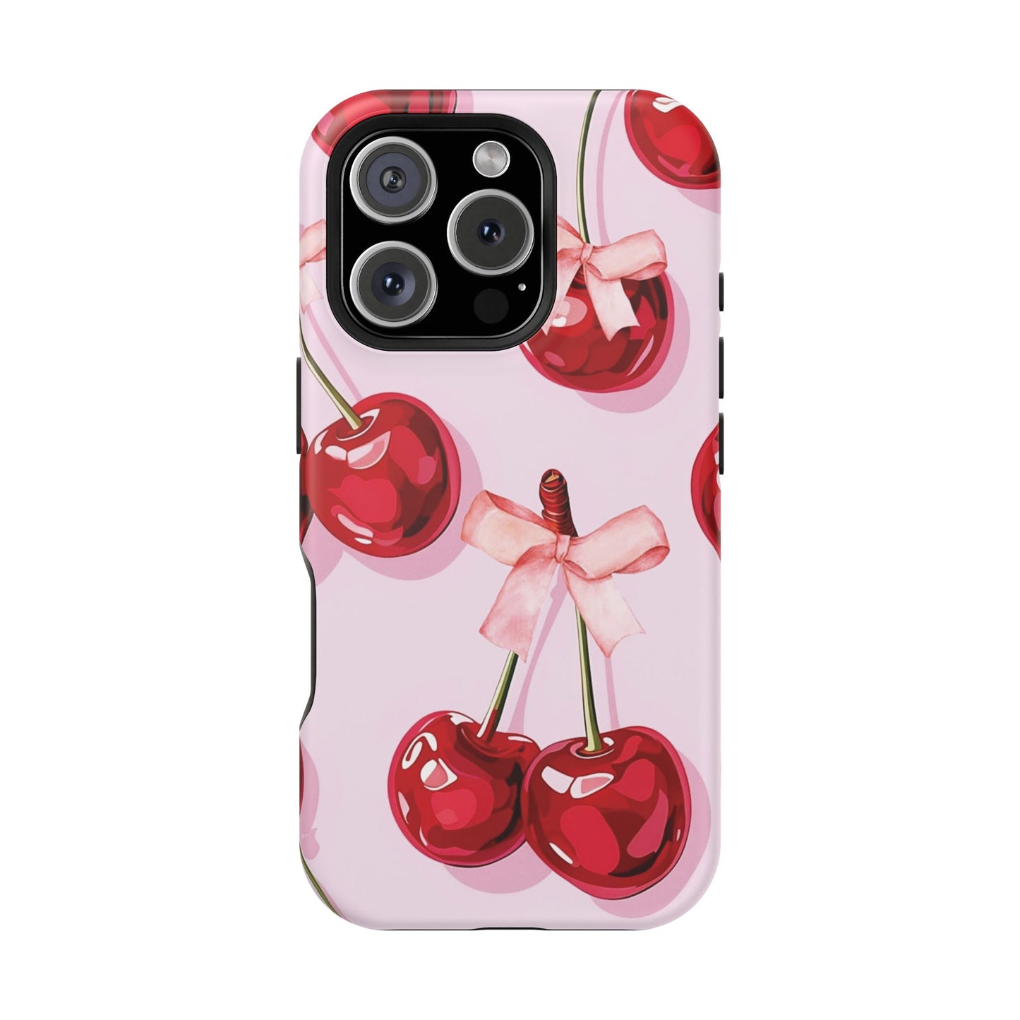 Cherry Ribbon Magnetic iPhone Caes - Durable, flexible, impact-resistant