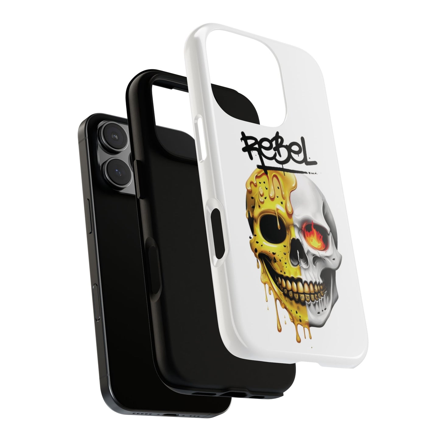 Rebel Skull Phone Case - White