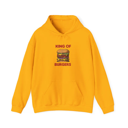 "King of Burgers" Hoodie – Fun Casual Wear for Food Lovers