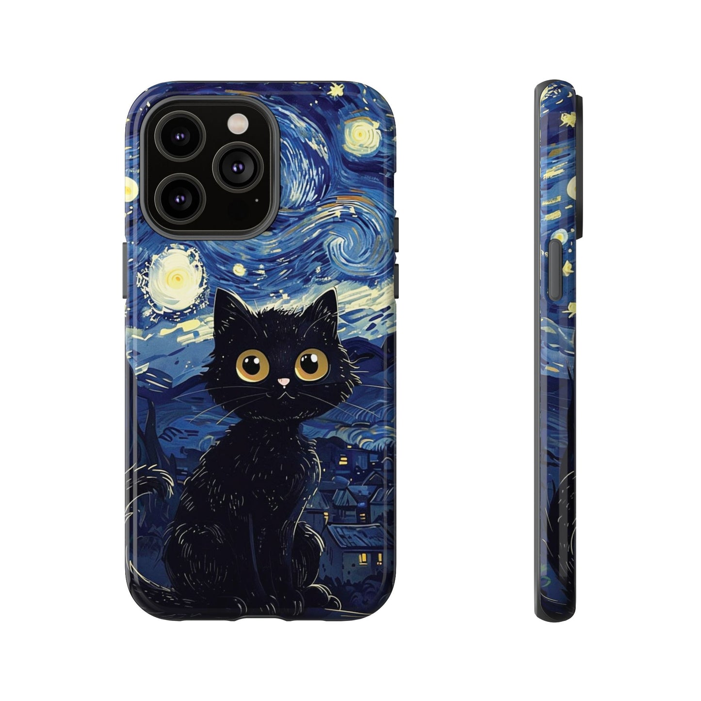 Cat under the stars, cute phone cases, Extra durable, Tough Cases, Pick your size