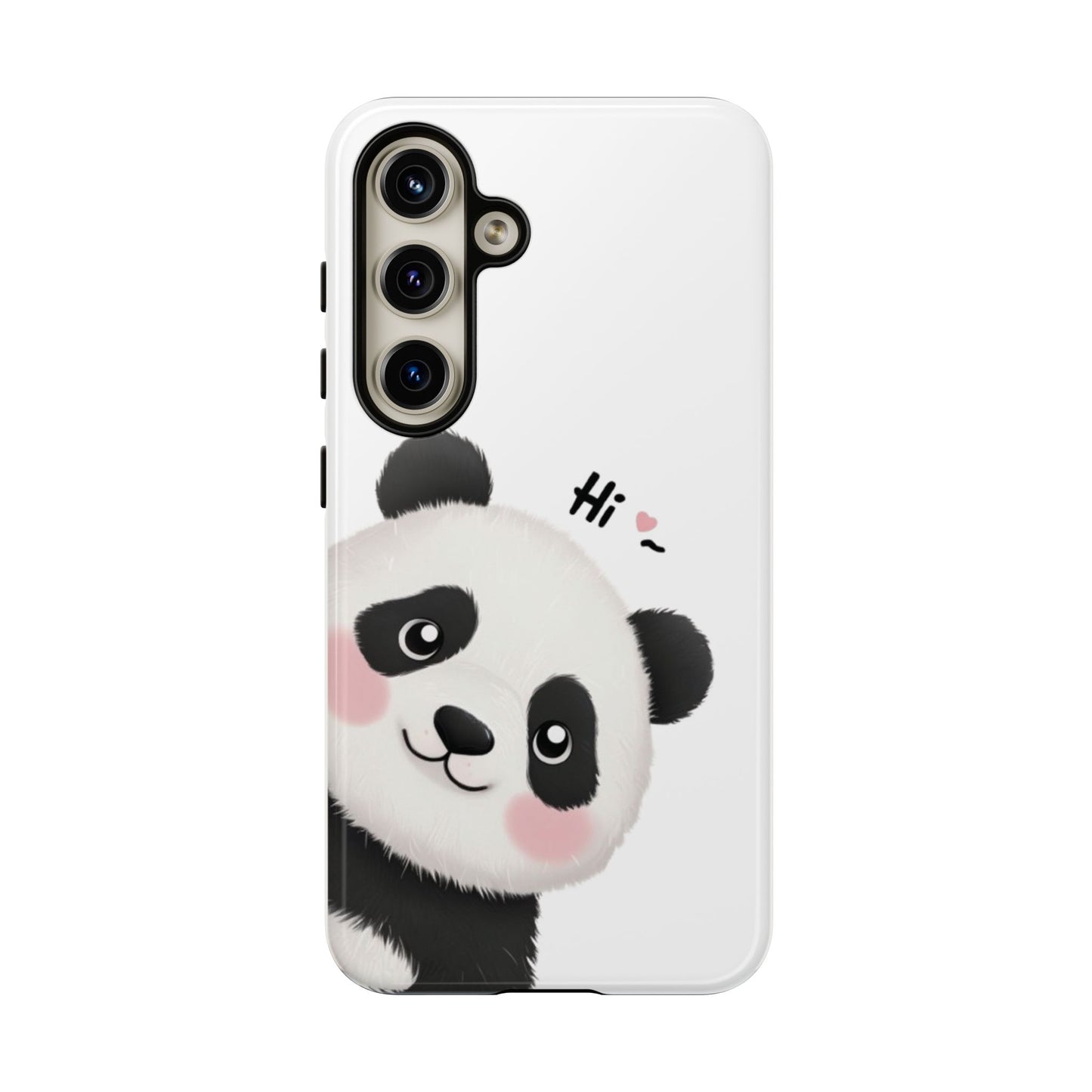 "Hi Cute Panda" Phone Case for iPhone, Samsung Galaxy, and Google Pixel devices