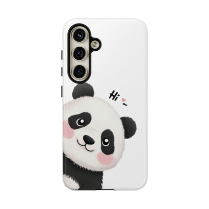 "Hi Cute Panda" Phone Case for iPhone, Samsung Galaxy, and Google Pixel devices