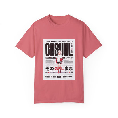 "Casual Girl", Women's and Men's Anime T-shirt