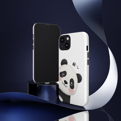 "Hi Cute Panda" Phone Case for iPhone, Samsung Galaxy, and Google Pixel devices