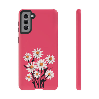 Daisy Flower Phone Case - Vibrant Pink Daisy Design