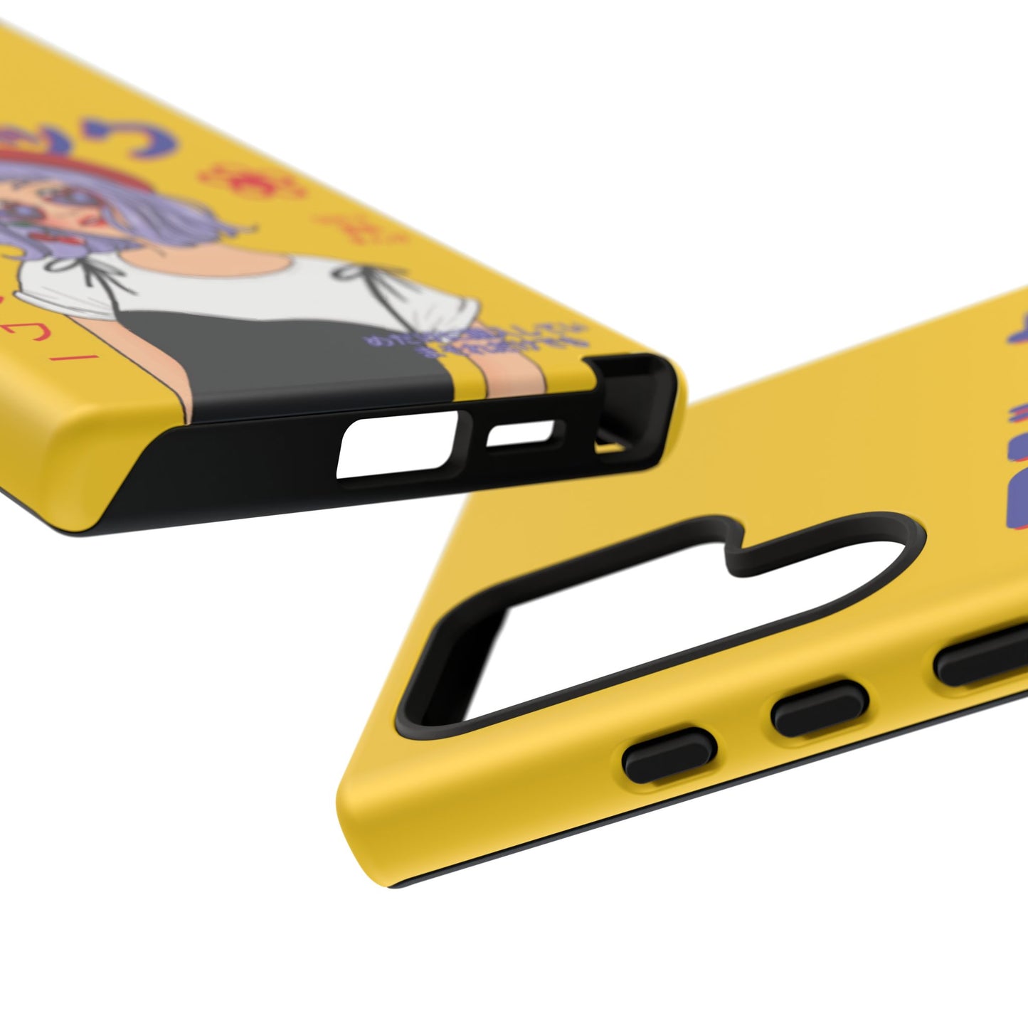 "Anime Cool Girl" Yellow Phone Cases – Bold, Stylish & Made for Any Phone! 💛✨ Pick Your Perfect Fit! -  iPhone, Samsung Galaxy, and Google Pixel