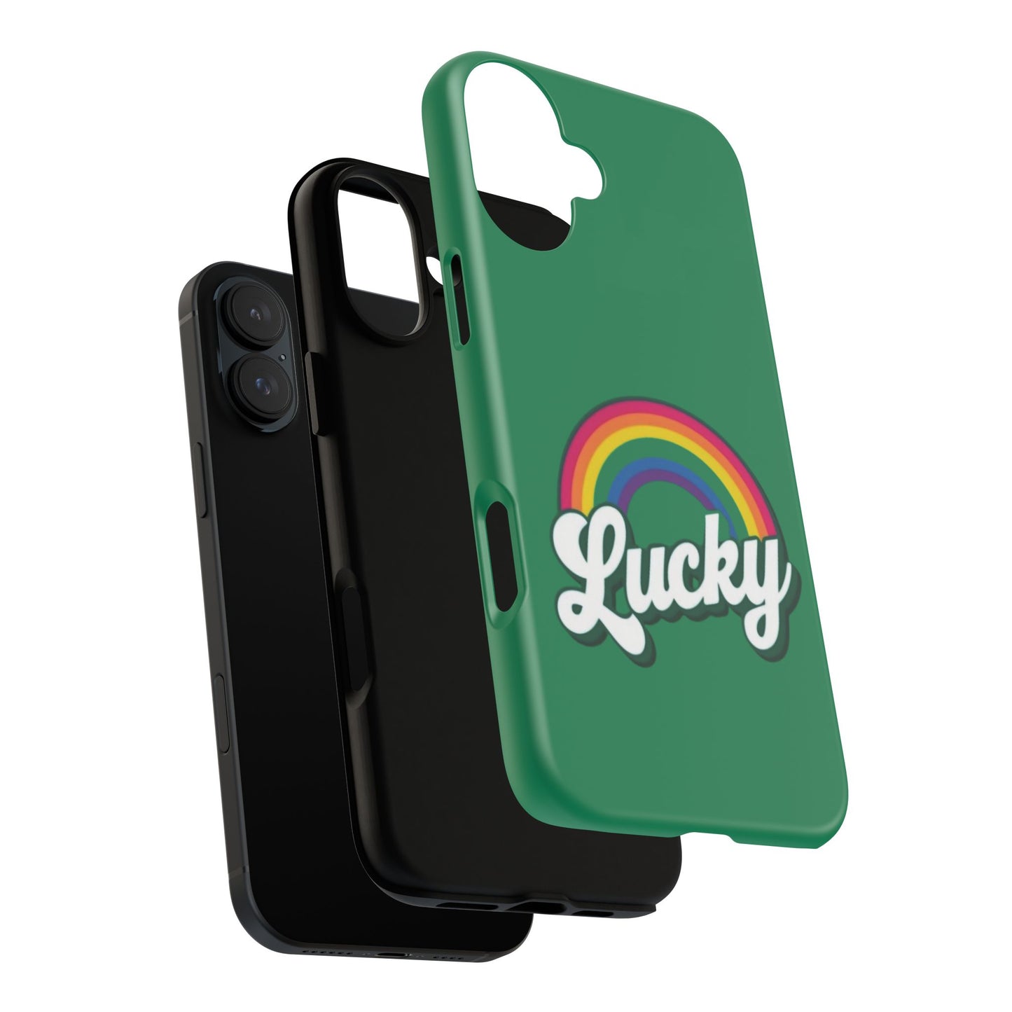 Lucky Rainbow Tough Phone Cases, iPhone, Samsung Galaxy, Google Pixel, Choose any phone model