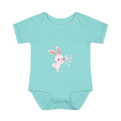 "Bunny Bubble", Infant Baby and Kid's Rib Bodysuit