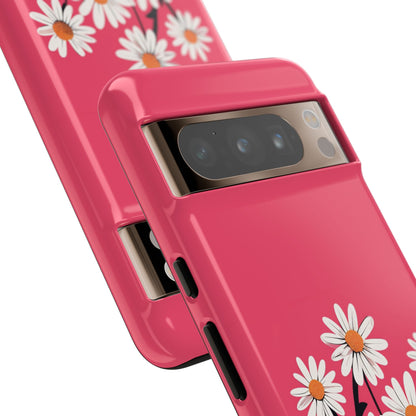 Daisy Flower Phone Case - Vibrant Pink Daisy Design