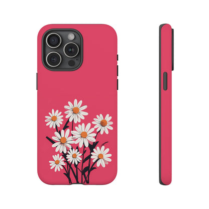 Daisy Flower Phone Case - Vibrant Pink Daisy Design