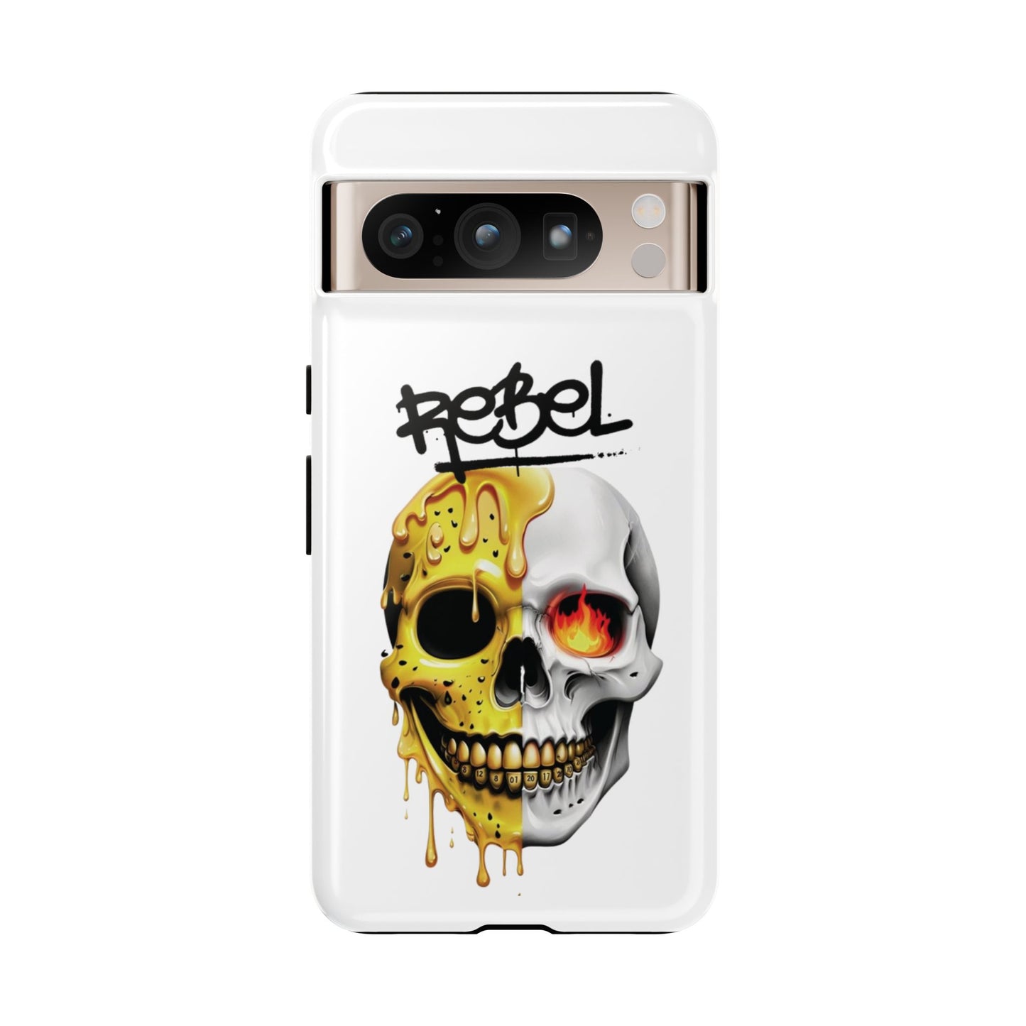 Rebel Skull Phone Case - White