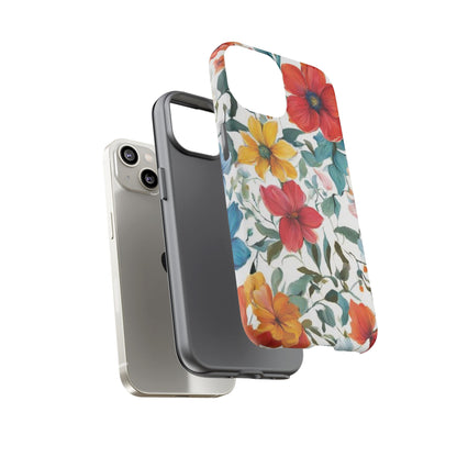 Floral Phone Cases for  iPhone, Samsung Galaxy, and Google Pixel devices - Double layers for extra durability and protection