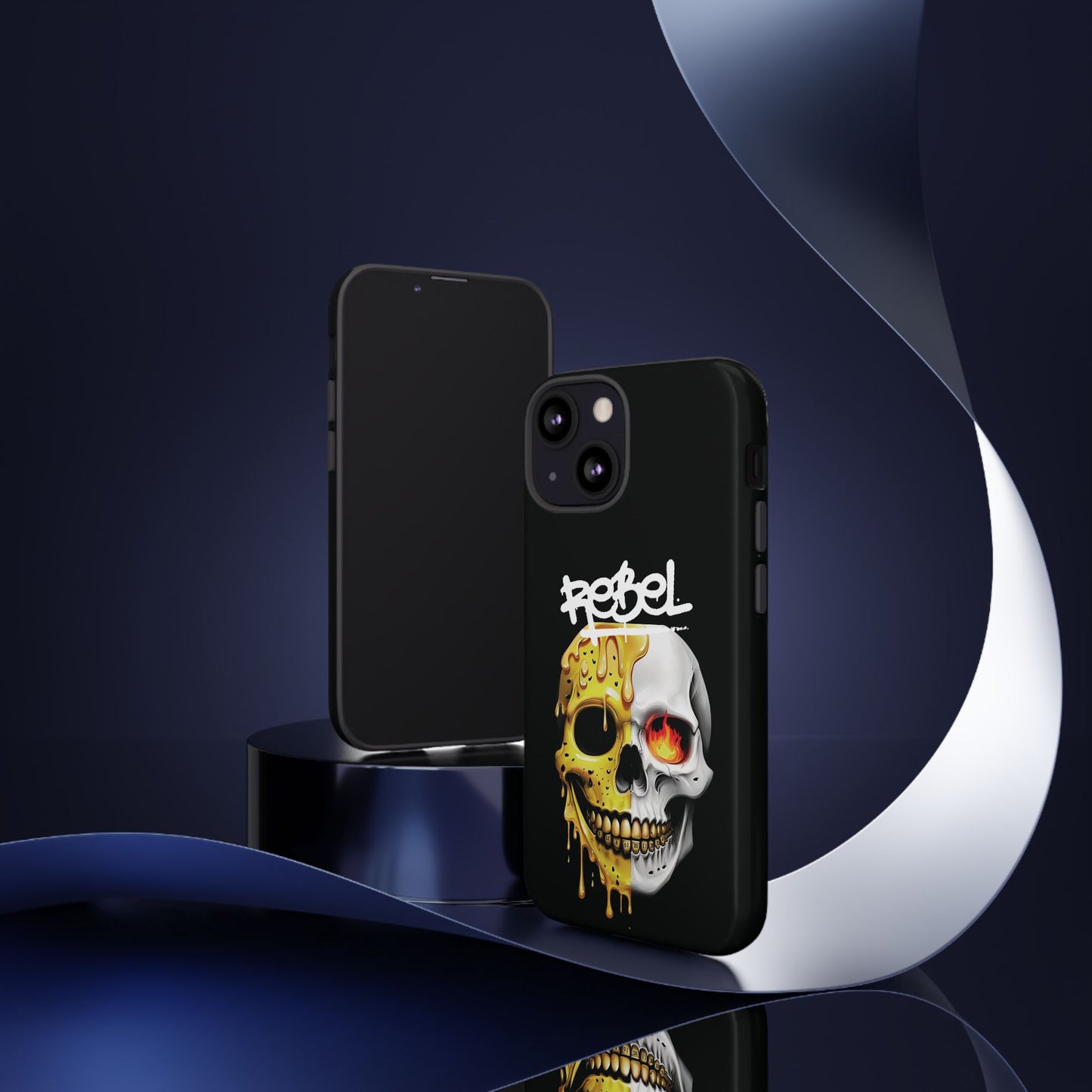 Rebel Skull Phone Case - Black