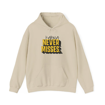 "Karma Never Misses" Unisex Heavy Blend™ Hooded Sweatshirt