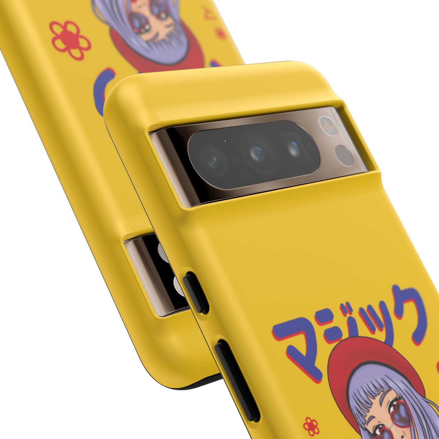 "Anime Cool Girl" Yellow Phone Cases – Bold, Stylish & Made for Any Phone! 💛✨ Pick Your Perfect Fit! -  iPhone, Samsung Galaxy, and Google Pixel