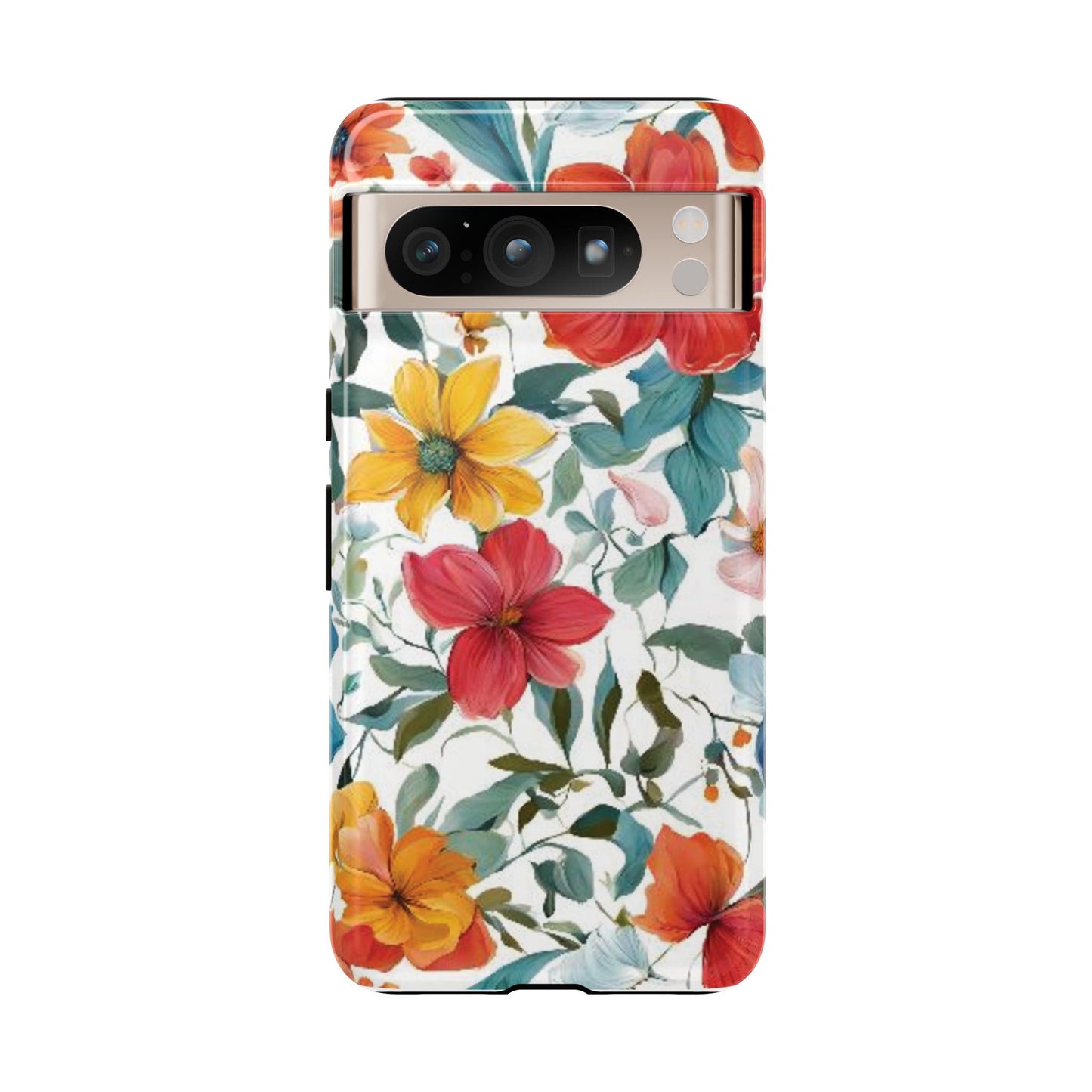 Floral Phone Cases for  iPhone, Samsung Galaxy, and Google Pixel devices - Double layers for extra durability and protection