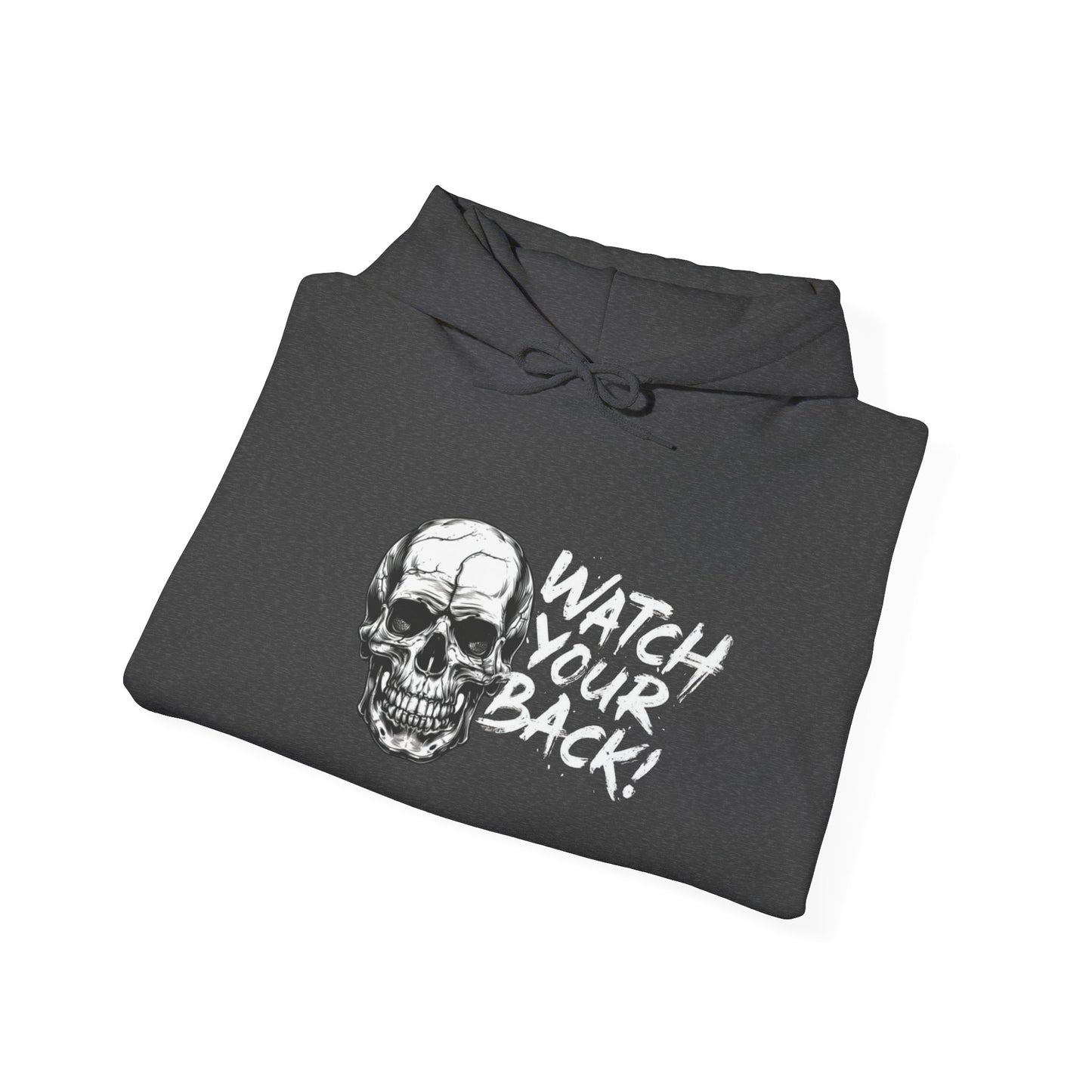 "Watch Your Back!" - Skull Graphic Hoodie