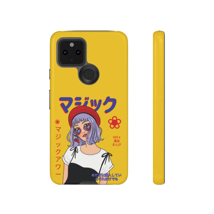 "Anime Cool Girl" Yellow Phone Cases – Bold, Stylish & Made for Any Phone! 💛✨ Pick Your Perfect Fit! -  iPhone, Samsung Galaxy, and Google Pixel