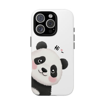 "Hi Cute Panda" Phone Case for iPhone, Samsung Galaxy, and Google Pixel devices