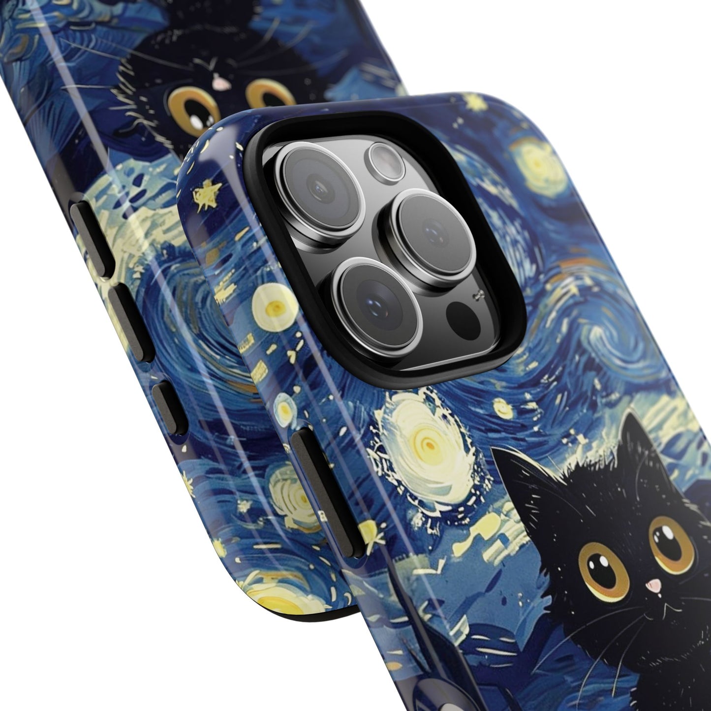 Cat under the stars, cute phone cases, Extra durable, Tough Cases, Pick your size