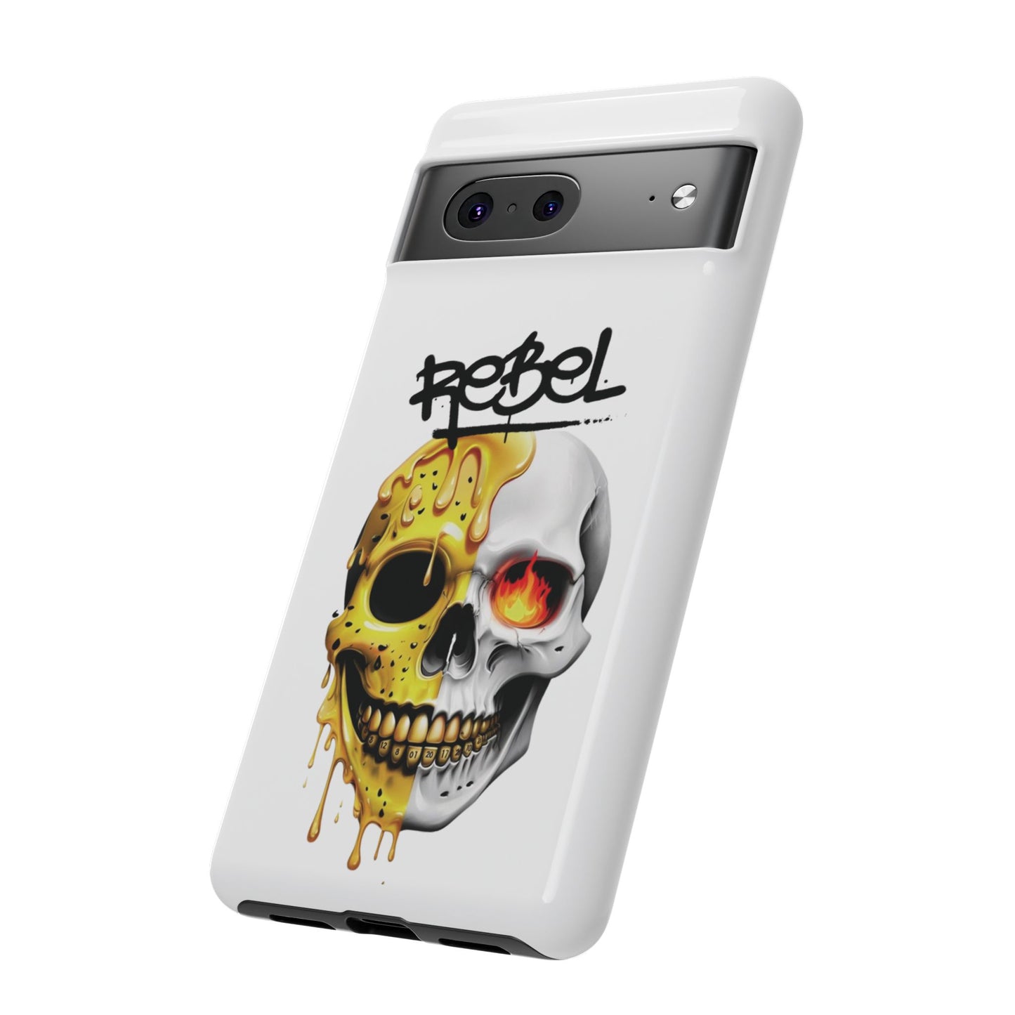 Rebel Skull Phone Case - White