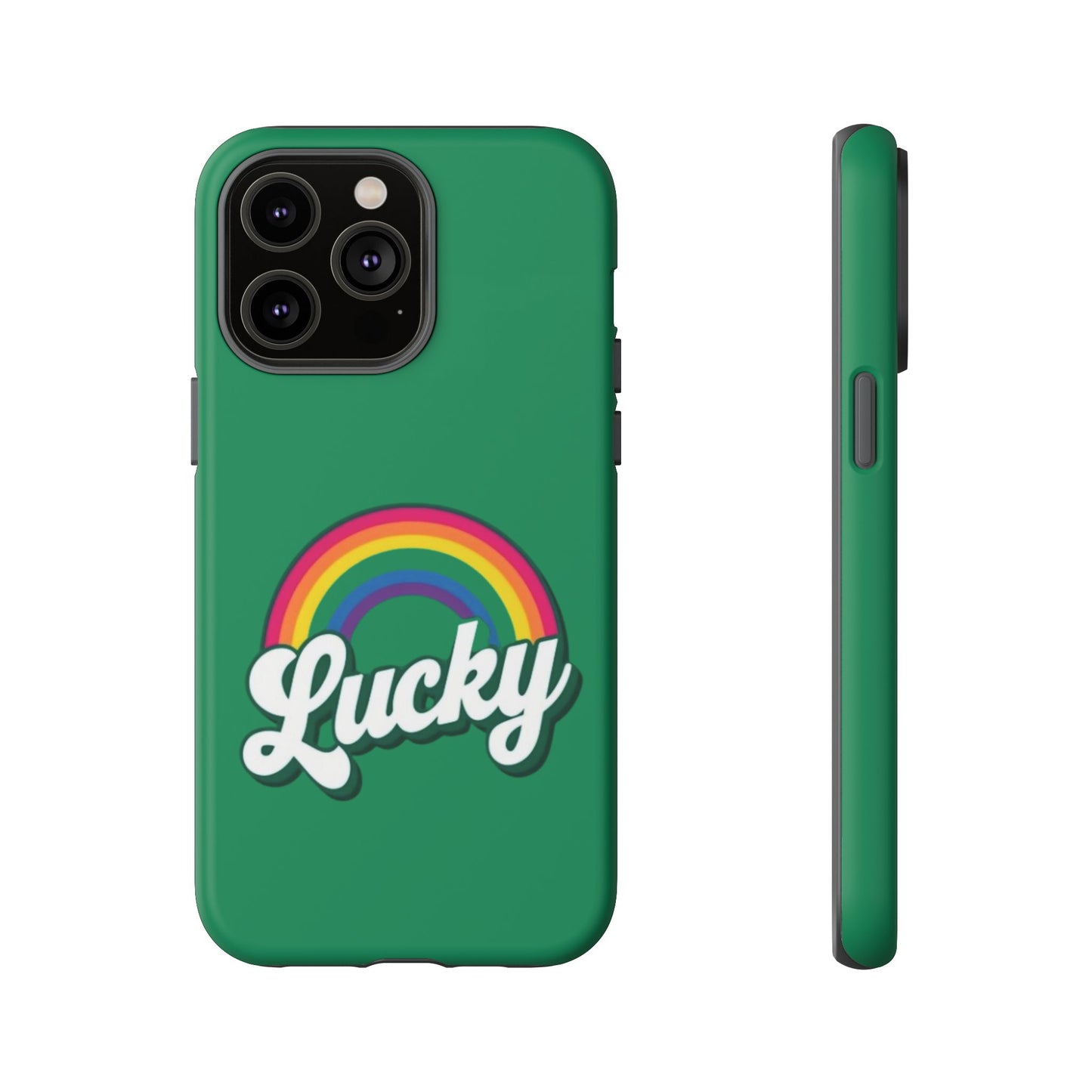 Lucky Rainbow Tough Phone Cases, iPhone, Samsung Galaxy, Google Pixel, Choose any phone model