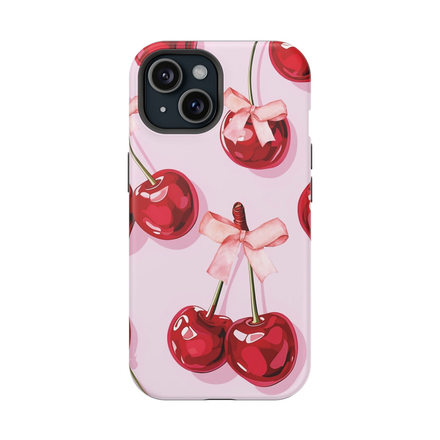 Cherry Ribbon Magnetic iPhone Caes - Durable, flexible, impact-resistant