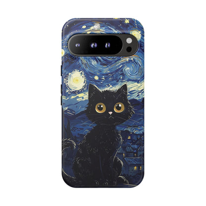 Cat under the stars, cute phone cases, Extra durable, Tough Cases, Pick your size