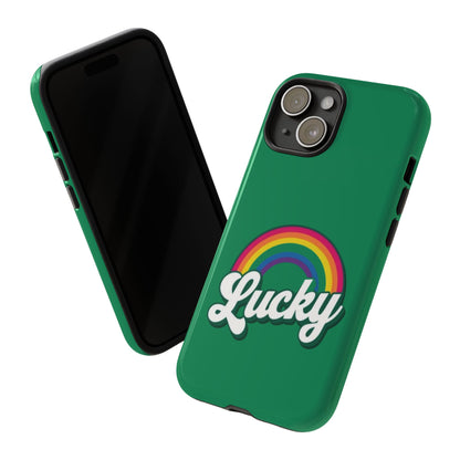 Lucky Rainbow Tough Phone Cases, iPhone, Samsung Galaxy, Google Pixel, Choose any phone model