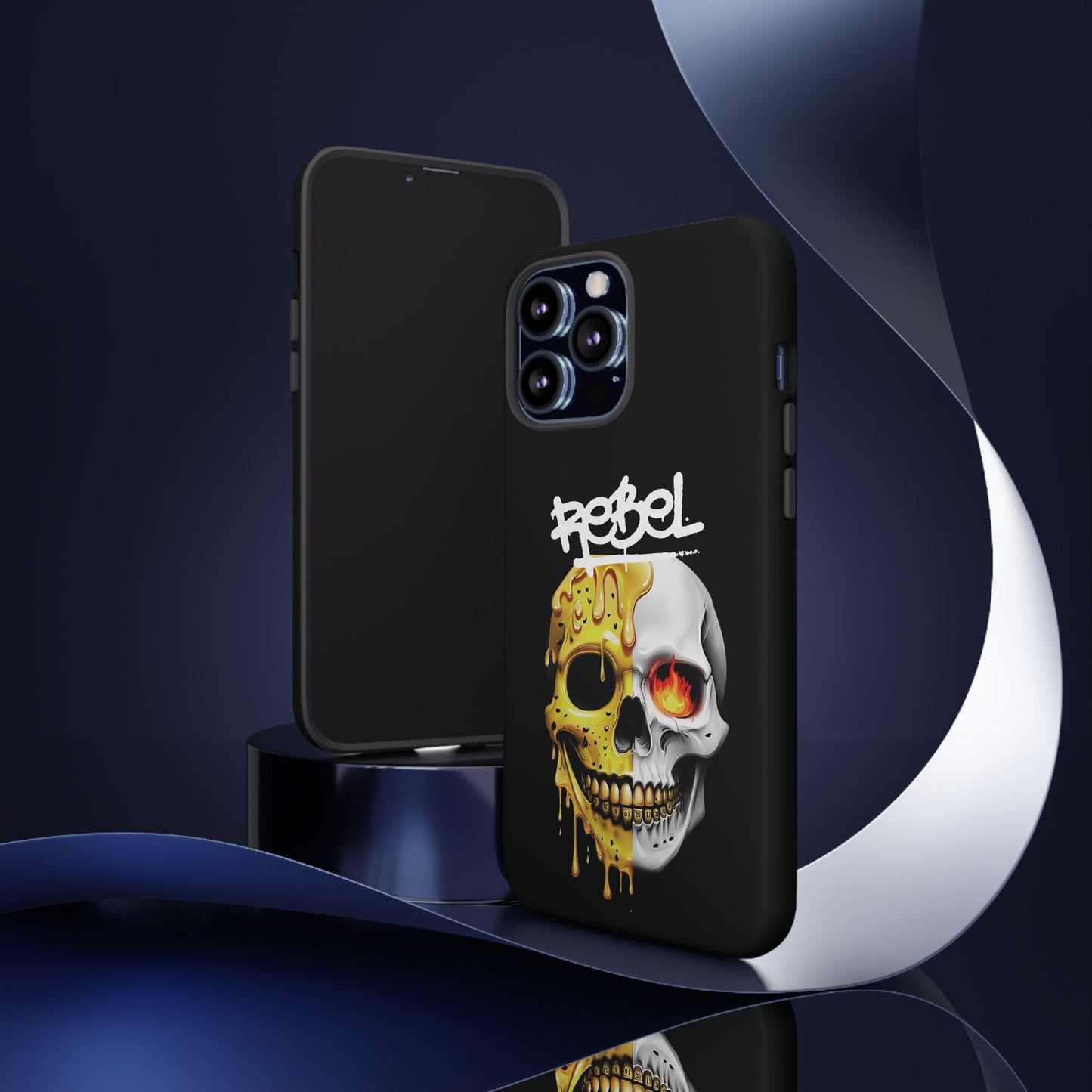 Rebel Skull Phone Case - Black