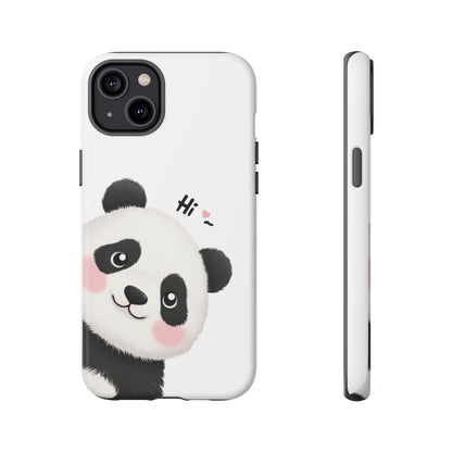 "Hi Cute Panda" Phone Case for iPhone, Samsung Galaxy, and Google Pixel devices